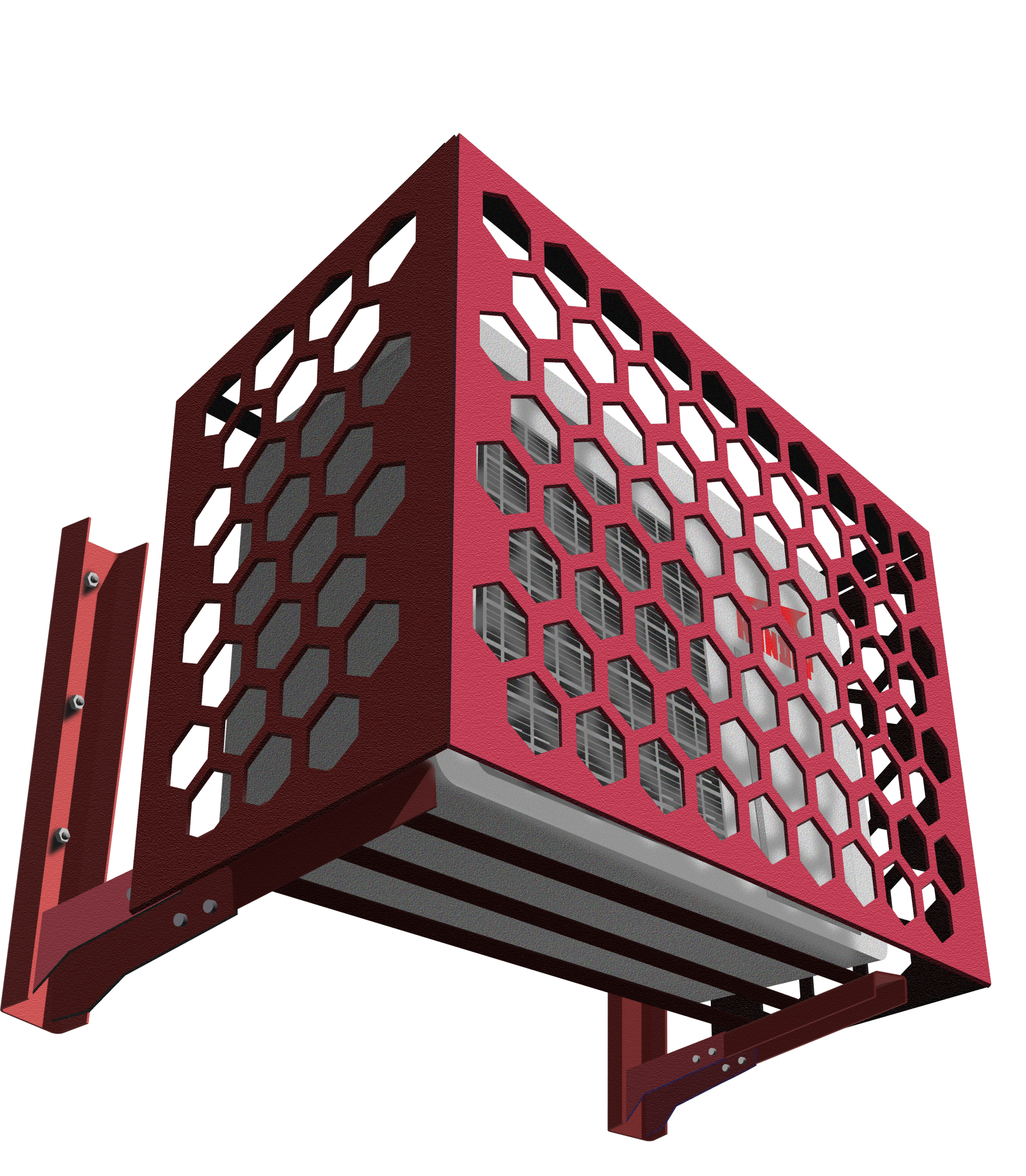 Корзины для кондиционеров с перфорацией в виде ромба RAL3011